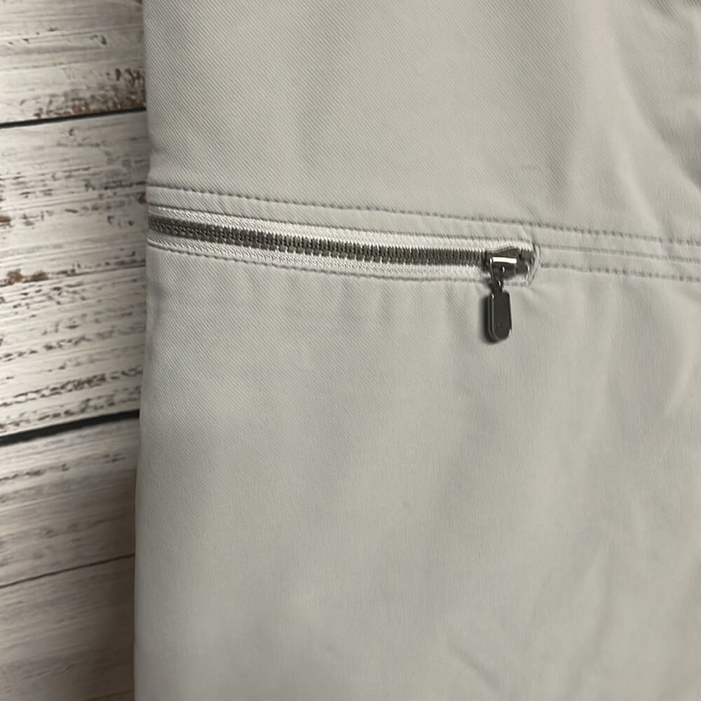 Athleta Tear Away B4 You Play Skirt Gray Zip Pockets Drawstring 4 Petite - Picture 4 of 8